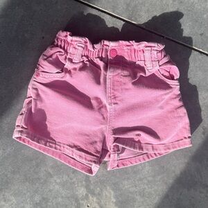 Zara Girls Paperbag Pink Shorts with Elastic Waist